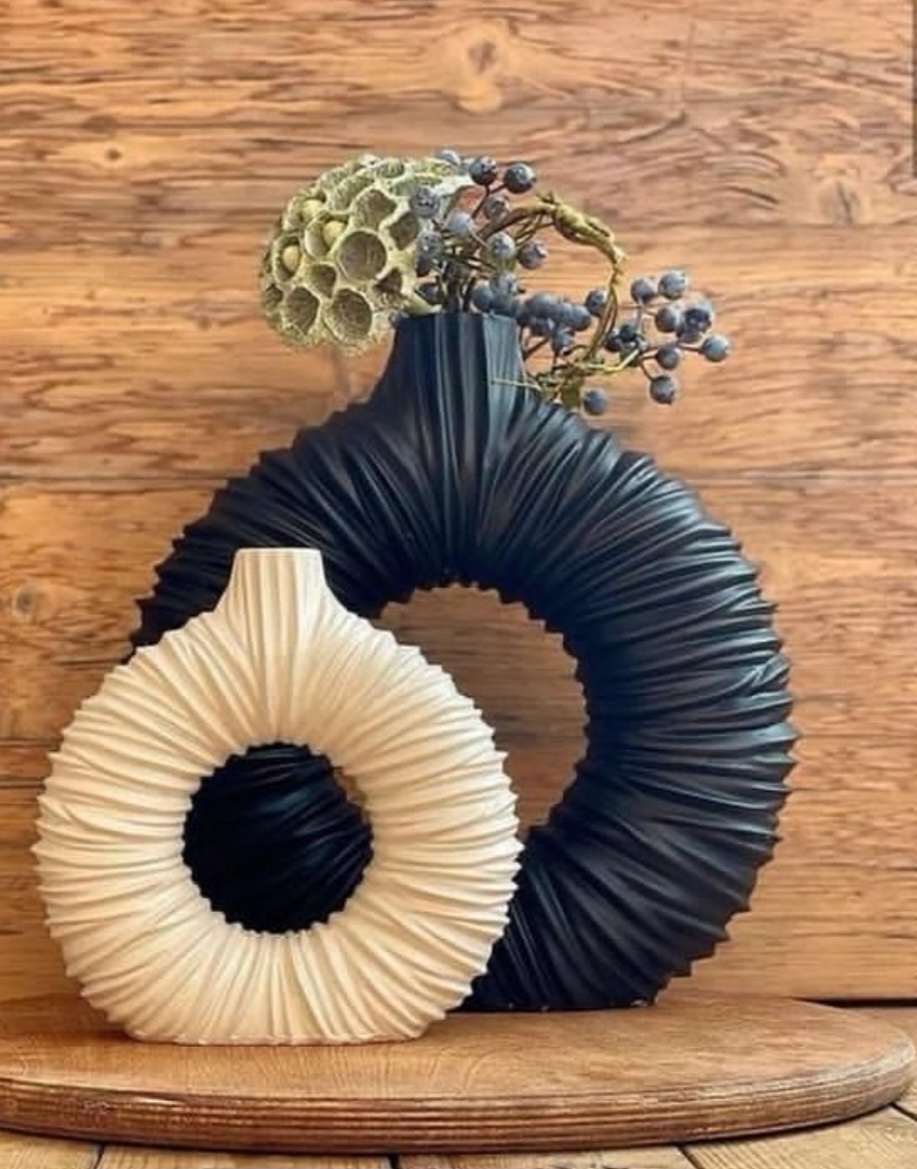 ست گلدون دونات _سنگ‌مصنوعی